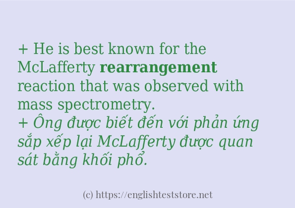 Cách dùng và câu ví dụ của từ rearrangement