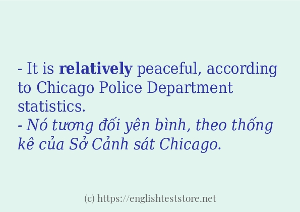 Cách dùng và câu ví dụ của từ relatively