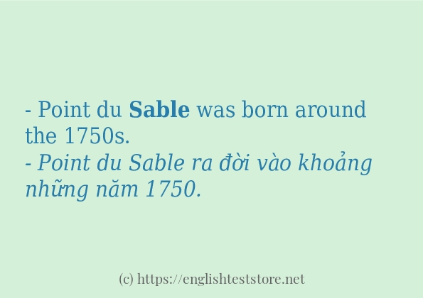 Cách dùng và câu ví dụ của từ sable