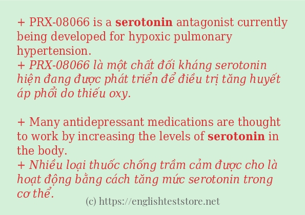 Cách dùng và câu ví dụ của từ serotonin Cách dùng và câu ví dụ của từ serotonin