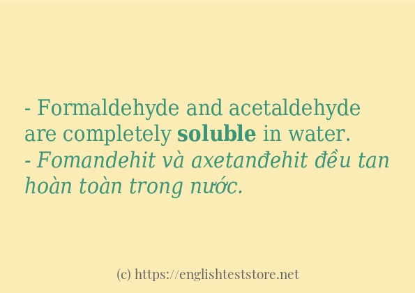 Cách dùng và câu ví dụ của từ soluble Cách dùng và câu ví dụ của từ soluble