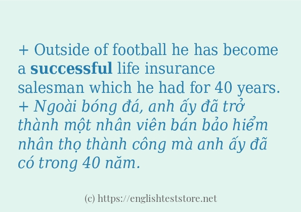 Cách dùng và câu ví dụ của từ successful