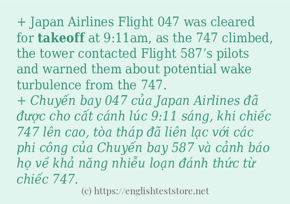 Cách dùng và câu ví dụ của từ takeoff Cách dùng và câu ví dụ của từ takeoff