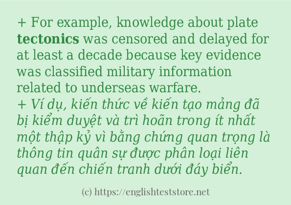 Cách dùng và câu ví dụ của từ tectonics