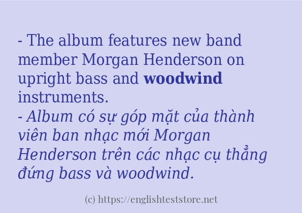 Cách dùng và câu ví dụ của từ woodwind Cách dùng và câu ví dụ của từ woodwind