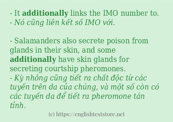 Cách sử dụng và câu ví dụ của từ additionally