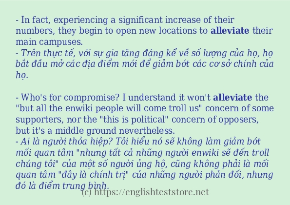 Cách sử dụng và câu ví dụ của từ alleviate Cách sử dụng và câu ví dụ của từ alleviate