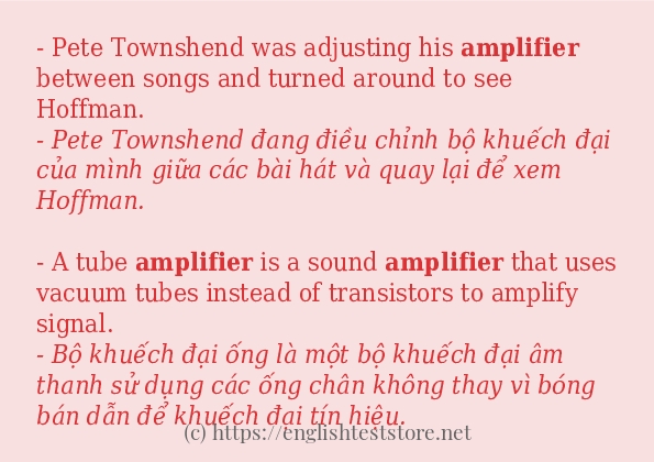 Cách sử dụng và câu ví dụ của từ amplifier