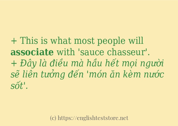 Cách sử dụng và câu ví dụ của từ associate
