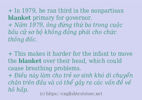 Cách sử dụng và câu ví dụ của từ blanket
