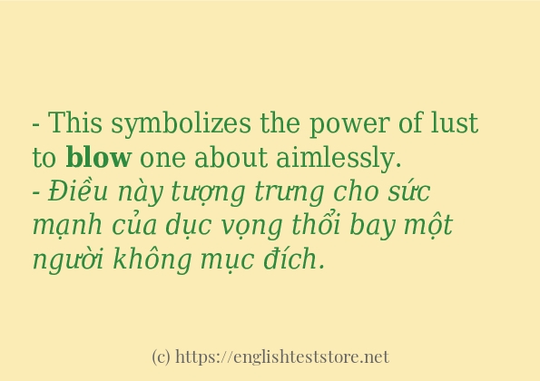 Cách sử dụng và câu ví dụ của từ blow