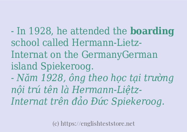 Cách sử dụng và câu ví dụ của từ boarding