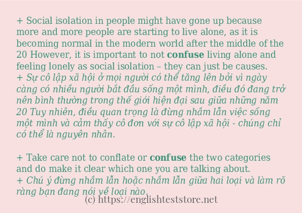 Cách sử dụng và câu ví dụ của từ confuse