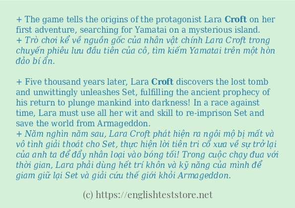 Cách sử dụng và câu ví dụ của từ croft