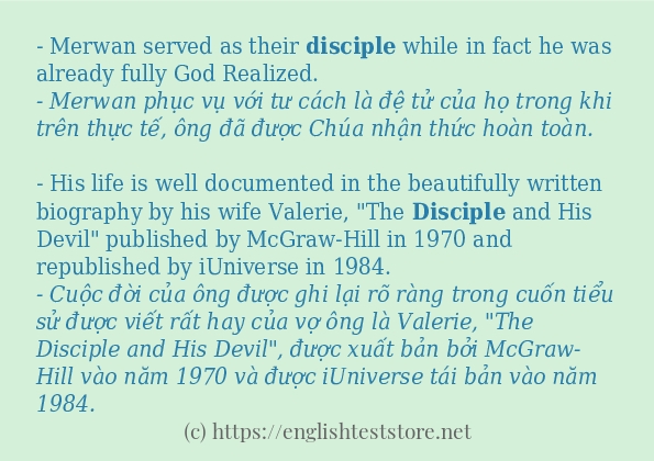 Cách sử dụng và câu ví dụ của từ disciple