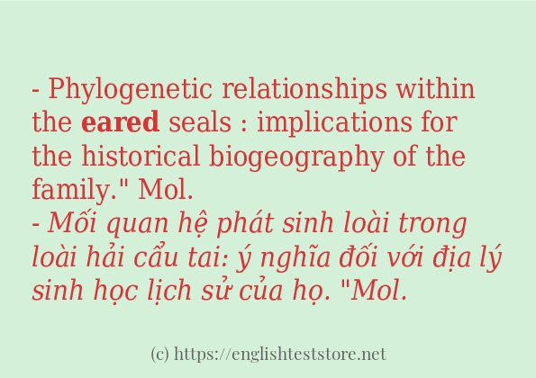 Cách sử dụng và câu ví dụ của từ eared