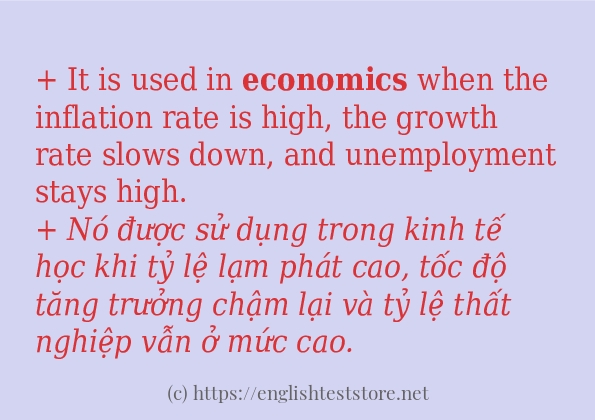 Cách sử dụng và câu ví dụ của từ economics