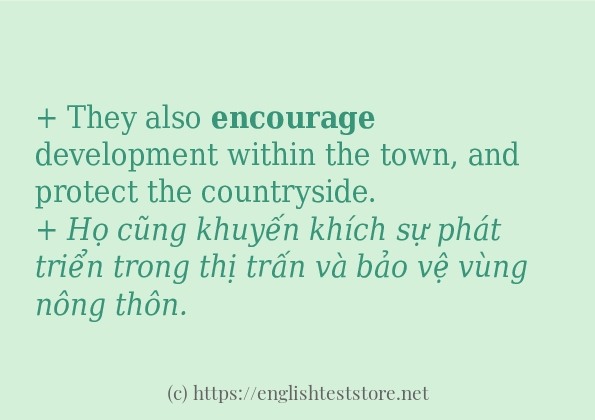 Cách sử dụng và câu ví dụ của từ encourage