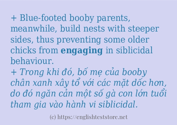 Cách sử dụng và câu ví dụ của từ engaging