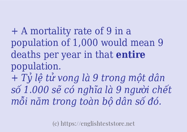 Cách sử dụng và câu ví dụ của từ entire