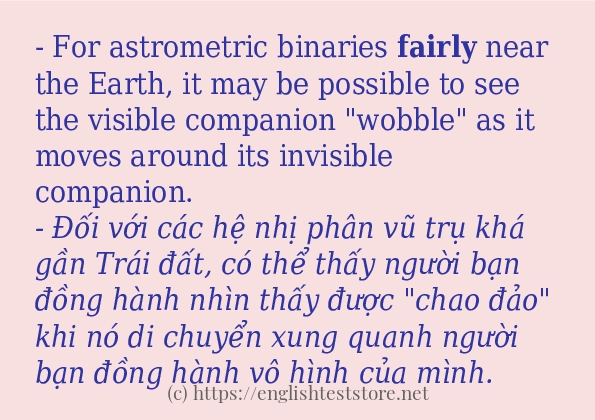 Cách sử dụng và câu ví dụ của từ fairly