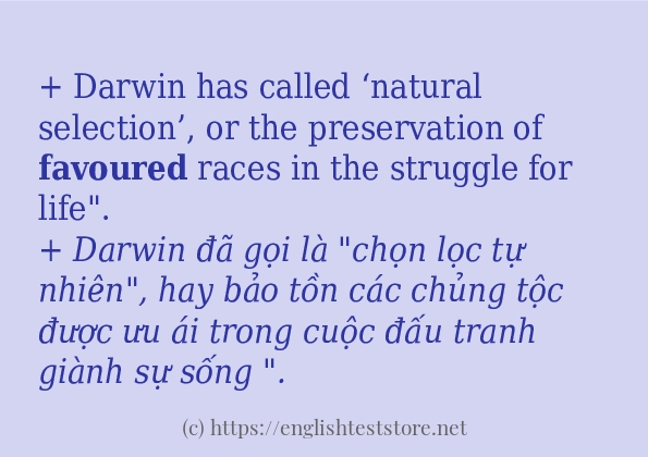 Cách sử dụng và câu ví dụ của từ favoured