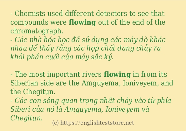Cách sử dụng và câu ví dụ của từ flowing Cách sử dụng và câu ví dụ của từ flowing