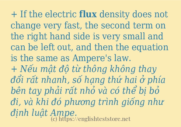 Cách sử dụng và câu ví dụ của từ flux