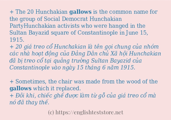 Cách sử dụng và câu ví dụ của từ gallows