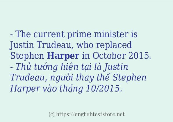 Cách sử dụng và câu ví dụ của từ harper