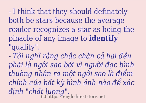Cách sử dụng và câu ví dụ của từ identify