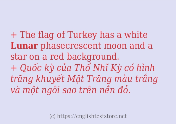 Cách sử dụng và câu ví dụ của từ lunar