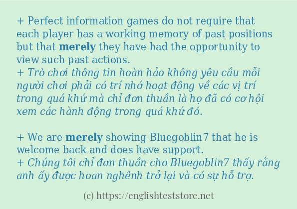 Cách sử dụng và câu ví dụ của từ merely