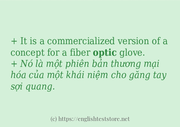 Cách sử dụng và câu ví dụ của từ optic