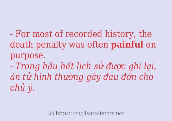 Cách sử dụng và câu ví dụ của từ painful
