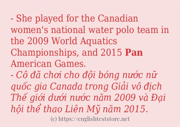 Cách sử dụng và câu ví dụ của từ pan