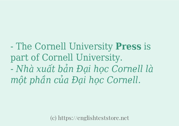 Cách sử dụng và câu ví dụ của từ press