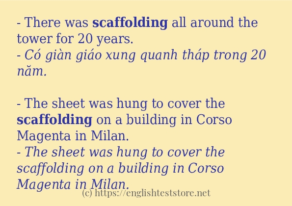 Cách sử dụng và câu ví dụ của từ scaffolding