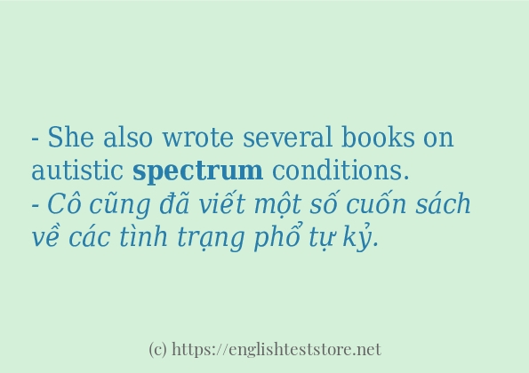 Cách sử dụng và câu ví dụ của từ spectrum Cách sử dụng và câu ví dụ của từ spectrum