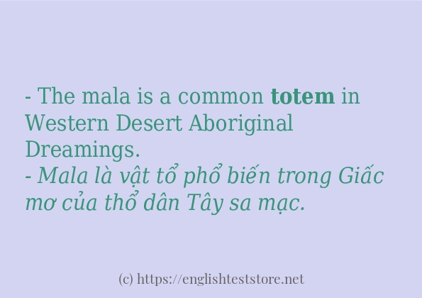 Cách sử dụng và câu ví dụ của từ totem