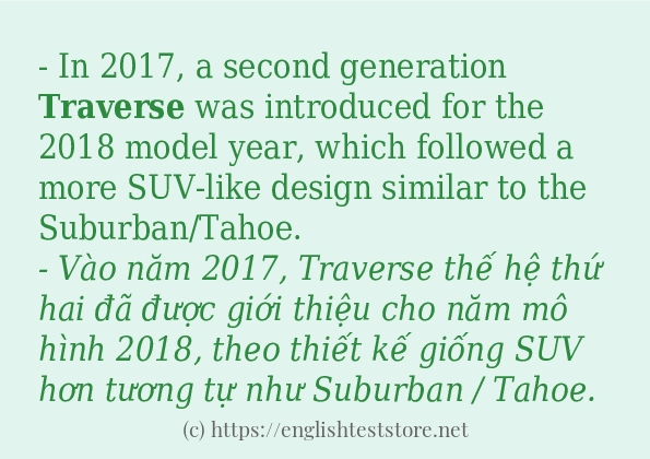 Cách sử dụng và câu ví dụ của từ traverse Cách sử dụng và câu ví dụ của từ traverse