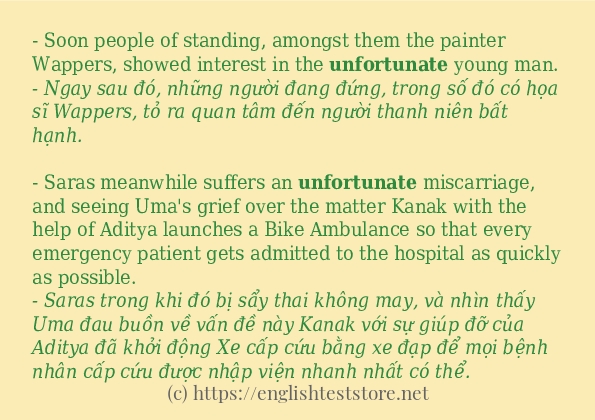 Cách sử dụng và câu ví dụ của từ unfortunate