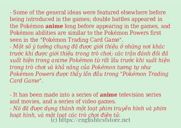 Câu ví dụ của từ anime Câu ví dụ của từ anime