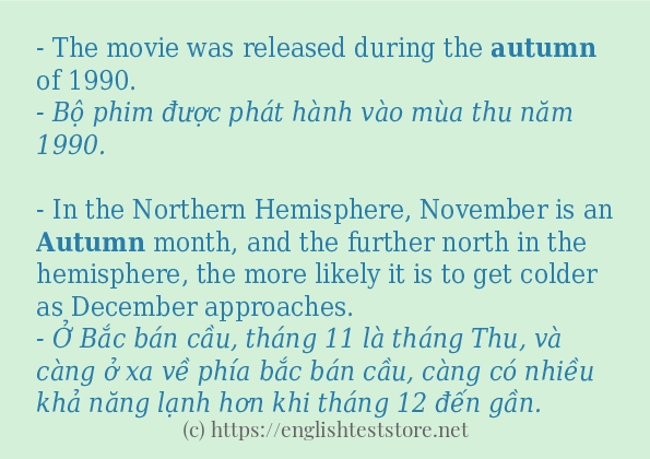 Câu ví dụ của từ autumn