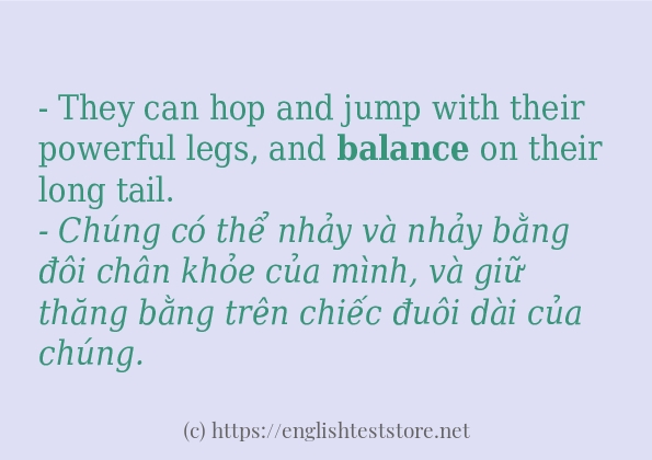 Câu ví dụ của từ balance Câu ví dụ của từ balance