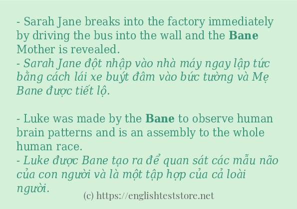 Câu ví dụ của từ bane