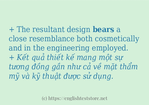 Câu ví dụ của từ bears