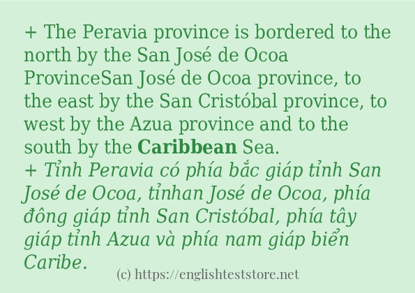 Câu ví dụ của từ caribbean