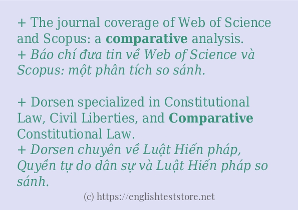 Câu ví dụ của từ comparative Câu ví dụ của từ comparative