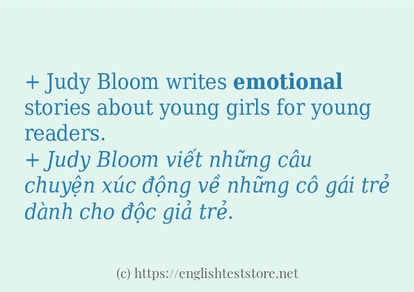 Câu ví dụ của từ emotional Câu ví dụ của từ emotional